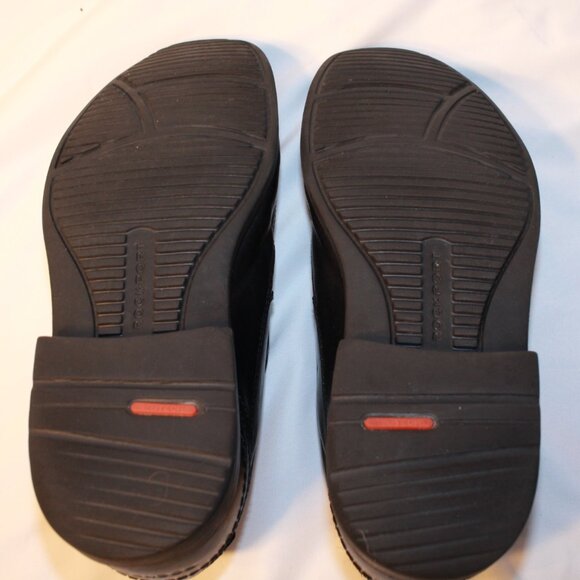 Rockport Size 8.5 Wide Black Leather STYLE LEADER 2 Bike Toe Slip On Loafer - Picture 6 of 13